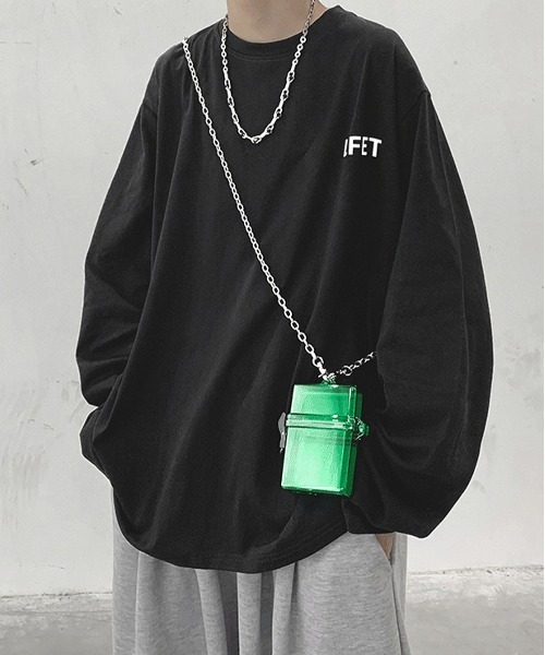 NEW GENTLEMAN(ニュージェントルマン)の「LFET ビッグロンT(Tシャツ/カットソー・メンズ・ホワイト/ブラック/グレー/オレンジ/ブルー/グリーン・M/L/XL)」の11枚目の写真