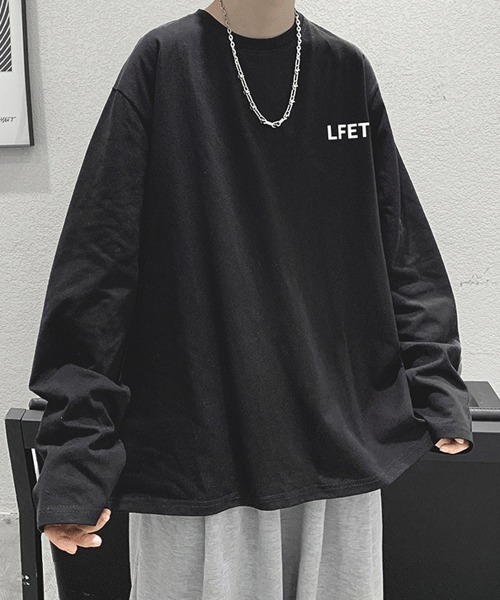 NEW GENTLEMAN(ニュージェントルマン)の「LFET ビッグロンT(Tシャツ/カットソー・メンズ・ホワイト/ブラック/グレー/オレンジ/ブルー/グリーン・M/L/XL)」の14枚目の写真