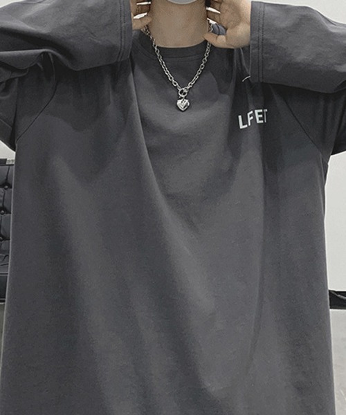 NEW GENTLEMAN(ニュージェントルマン)の「LFET ビッグロンT(Tシャツ/カットソー・メンズ・ホワイト/ブラック/グレー/オレンジ/ブルー/グリーン・M/L/XL)」の17枚目の写真