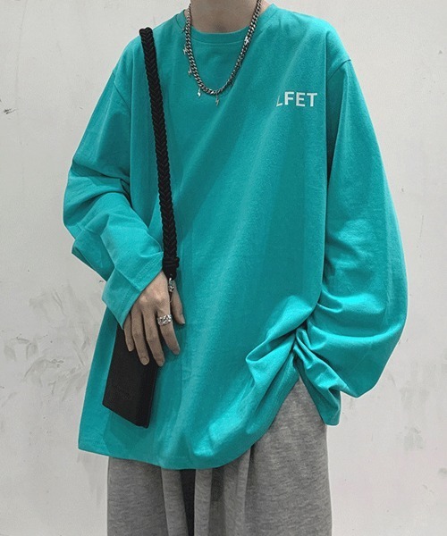 NEW GENTLEMAN(ニュージェントルマン)の「LFET ビッグロンT(Tシャツ/カットソー・メンズ・ホワイト/ブラック/グレー/オレンジ/ブルー/グリーン・M/L/XL)」の19枚目の写真