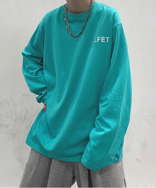 NEW GENTLEMAN(ニュージェントルマン)の「LFET ビッグロンT(Tシャツ/カットソー・メンズ・ホワイト/ブラック/グレー/オレンジ/ブルー/グリーン・M/L/XL)」の20枚目の写真