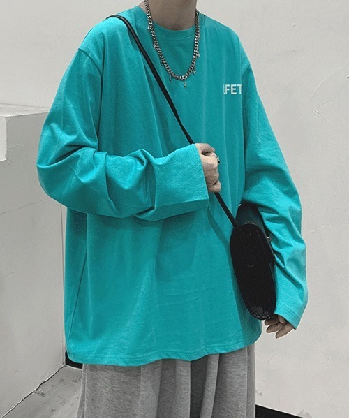 NEW GENTLEMAN(ニュージェントルマン)の「LFET ビッグロンT(Tシャツ/カットソー・メンズ・ホワイト/ブラック/グレー/オレンジ/ブルー/グリーン・M/L/XL)」の21枚目の写真