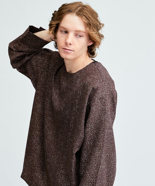 Lui's（ルイス）の「マロニカカフスプルオーバー（Tシャツ/カットソー・メンズ・ブラック/バーガンディー・SMALL/MEDIUM）」の6枚目の写真