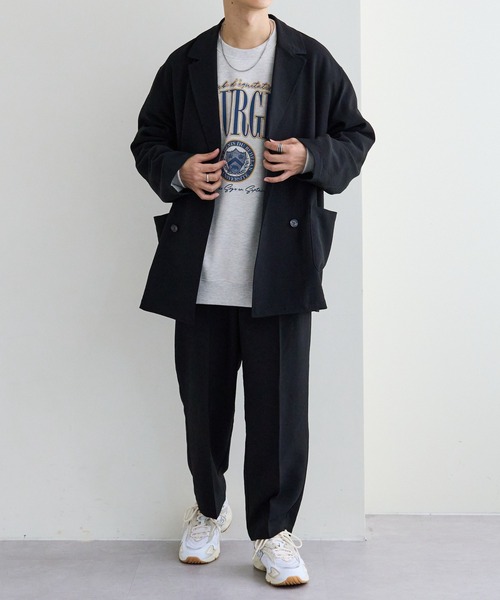 DISCOAT（ディスコート）の「テックリネンWブレストシャツジャケット（テーラードジャケット・レディース・ブラック/ブラウン・FREE）」の17枚目の写真