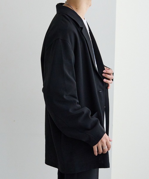 DISCOAT（ディスコート）の「テックリネンWブレストシャツジャケット（テーラードジャケット・レディース・ブラック/ブラウン・FREE）」の13枚目の写真