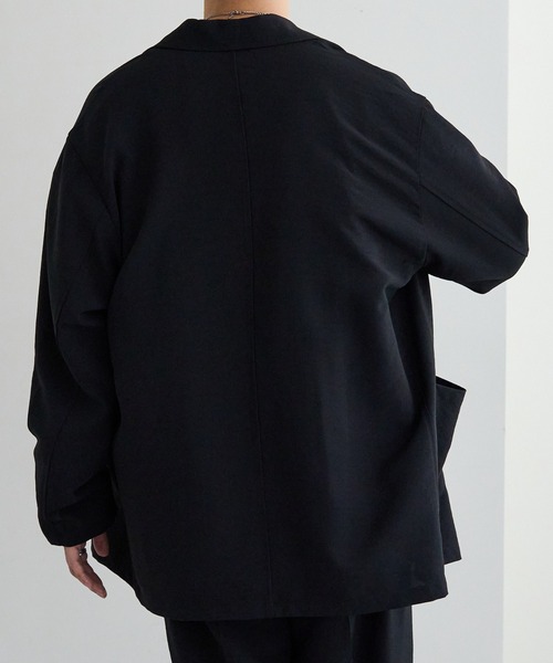 DISCOAT（ディスコート）の「テックリネンWブレストシャツジャケット（テーラードジャケット・レディース・ブラック/ブラウン・FREE）」の15枚目の写真