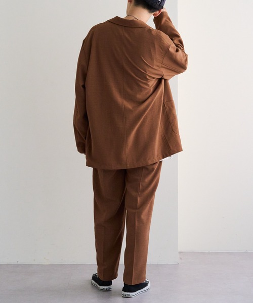 DISCOAT（ディスコート）の「テックリネンWブレストシャツジャケット（テーラードジャケット・レディース・ブラック/ブラウン・FREE）」の10枚目の写真