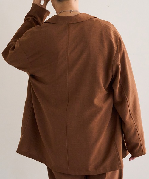DISCOAT（ディスコート）の「テックリネンWブレストシャツジャケット（テーラードジャケット・レディース・ブラック/ブラウン・FREE）」の12枚目の写真