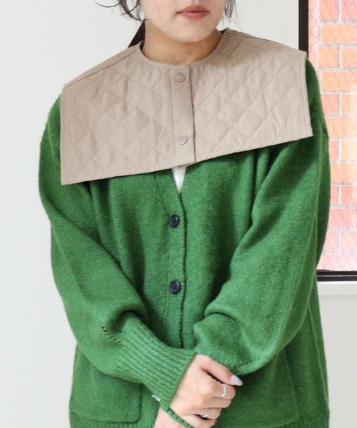 DONOBAN（ドノバン）の「キルティング付け襟（付け襟・レディース・カーキ/ベージュ/アイボリー/ブラック・F）」の3枚目の写真