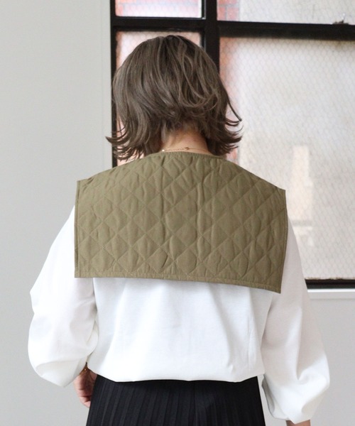 DONOBAN（ドノバン）の「キルティング付け襟（付け襟・レディース・カーキ/ベージュ/アイボリー/ブラック・F）」の10枚目の写真