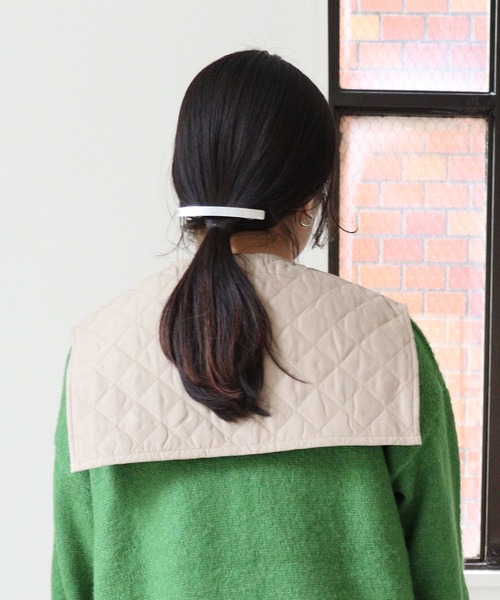 DONOBAN（ドノバン）の「キルティング付け襟（付け襟・レディース・カーキ/ベージュ/アイボリー/ブラック・F）」の12枚目の写真