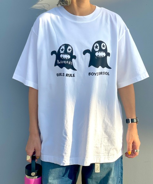 BOHEMIANS（ボヘミアンズ）の「BOHEMIANS/ボヘミアンズ　DOUBLE BOGEY PRINT TEE　Tシャツ（Tシャツ/カットソー・メンズ・ホワイト・M/XL/L）」の4枚目の写真