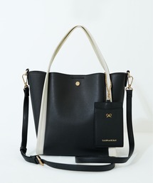 SALON de RUBAN | 【SALON de RUBAN / サロン ド ルヴァン】 2wayハンドトート パスケース＆ポーチ付き(トートバッグ)