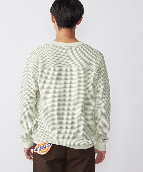 SHIPS(シップス)の「SHIPS: 2トーン ビッグワッフル クルーネック プルオーバー (ロンT)(Tシャツ/カットソー・メンズ・チャコールグレー/ネイビー/ライトグリーン/ナチュラル・SMALL/MEDIUM/LARGE/X-LARGE)」の13枚目の写真