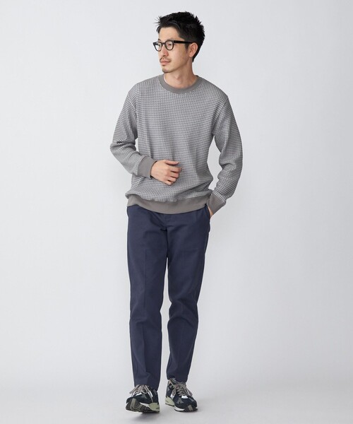 SHIPS(シップス)の「SHIPS: 2トーン ビッグワッフル クルーネック プルオーバー (ロンT)(Tシャツ/カットソー・メンズ・チャコールグレー/ネイビー/ライトグリーン/ナチュラル・SMALL/MEDIUM/LARGE/X-LARGE)」の12枚目の写真