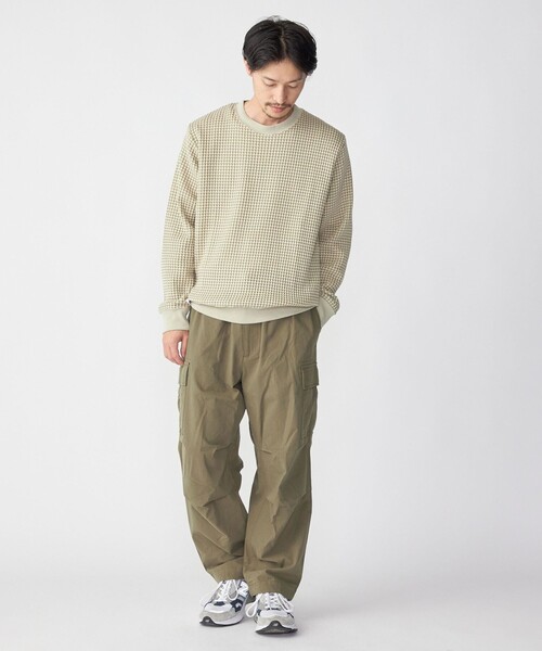 SHIPS(シップス)の「SHIPS: 2トーン ビッグワッフル クルーネック プルオーバー (ロンT)(Tシャツ/カットソー・メンズ・チャコールグレー/ネイビー/ライトグリーン/ナチュラル・SMALL/MEDIUM/LARGE/X-LARGE)」の19枚目の写真