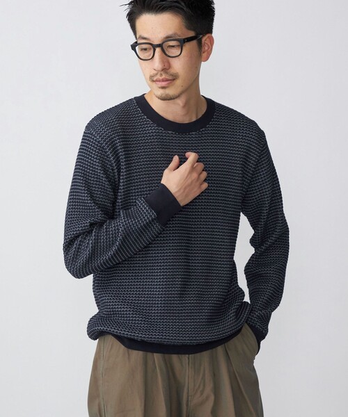 SHIPS(シップス)の「SHIPS: 2トーン ビッグワッフル クルーネック プルオーバー (ロンT)(Tシャツ/カットソー・メンズ・チャコールグレー/ネイビー/ライトグリーン/ナチュラル・SMALL/MEDIUM/LARGE/X-LARGE)」の20枚目の写真