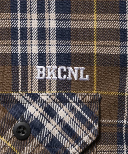 Back Channel（バックチャンネル）の「CHECK WORK SHIRT（シャツ/ブラウス・メンズ・カーキ/ブラウン/チャコール・MEDIUM/LARGE/X-LARGE/SMALL/XX-LARGE）」の7枚目の写真