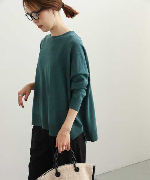 URBAN RESEARCH DOORS(アーバンリサーチドアーズ)の「ウールワイドニットプルオーバー(ニット/セーター・レディース・グリーン/パープル/ベージュ/ブラック・MEDIUM)」の16枚目の写真