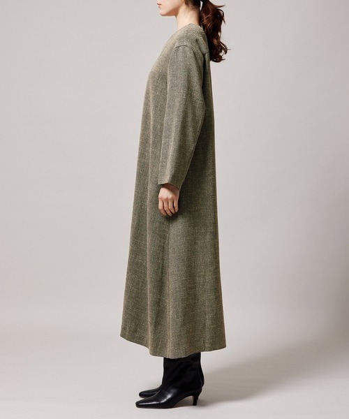 ROPE'（ロペ）の「【辺見えみりさんコラボ】OUTERSUNSET×ROPE'　ツイードドレス（ワンピース・レディース・ブラック系その他/ダークブラウン・36/38）」の7枚目の写真