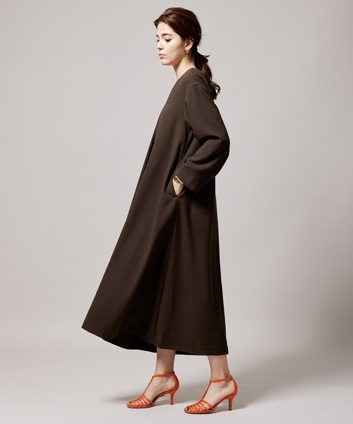 ROPE'（ロペ）の「【辺見えみりさんコラボ】OUTERSUNSET×ROPE'　ツイードドレス（ワンピース・レディース・ブラック系その他/ダークブラウン・36/38）」の17枚目の写真