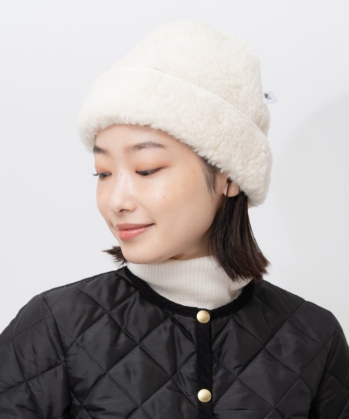 salle de bal（サルデバル）の「SHEEP BY THE SEA / シープ バイ ザ シー  HAT SNOWY ハット スノーイ IPJ（ニットキャップ/ビーニー・レディース・チャコール/ブラック/ライトグレー/ナチュラル・FREE）」の12枚目の写真