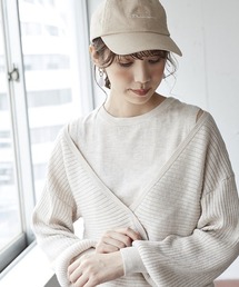 大きいサイズ フェイクレイヤードトップス