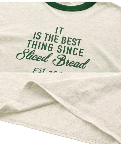 anap mimpi(アナップミンピ)の「カラーロゴプリントリンガーロングスリーブTシャツ(Tシャツ/カットソー・レディース・ベージュ/ネイビー/レッド/グリーン・FREE)」の15枚目の写真