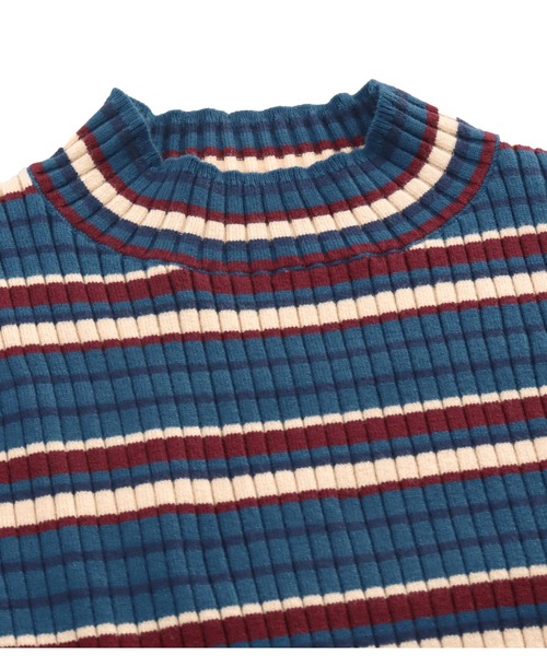 ANAP（アナップ）の「マルチボーダーリブトップスカットソー（Tシャツ/カットソー・レディース・ブルー/ネイビー・FREE）」の7枚目の写真