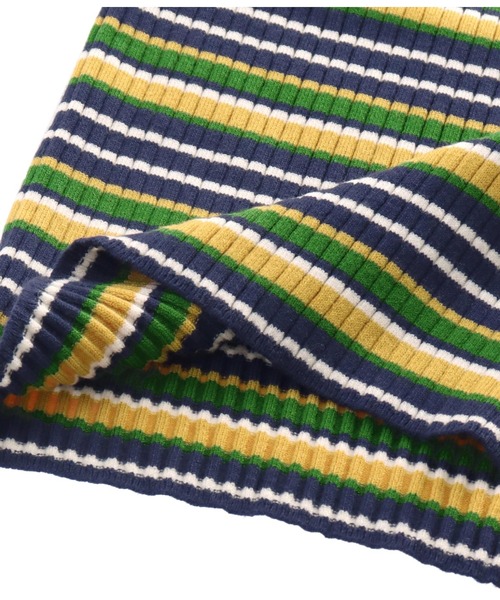 ANAP（アナップ）の「マルチボーダーリブトップスカットソー（Tシャツ/カットソー・レディース・ブルー/ネイビー・FREE）」の8枚目の写真