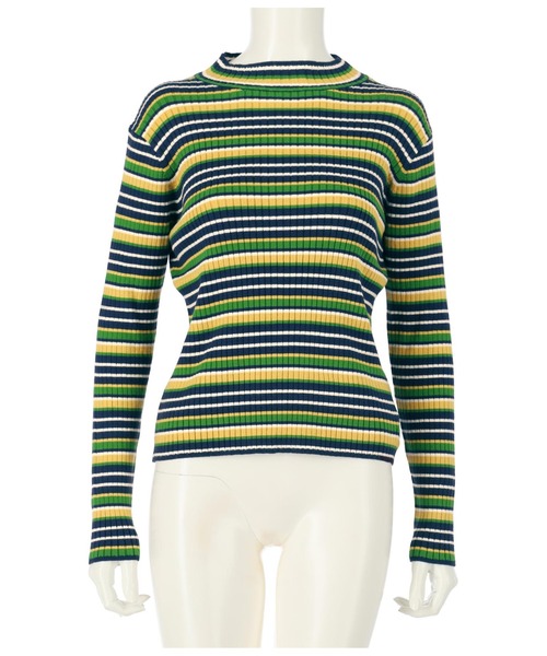 ANAP（アナップ）の「マルチボーダーリブトップスカットソー（Tシャツ/カットソー・レディース・ブルー/ネイビー・FREE）」の9枚目の写真