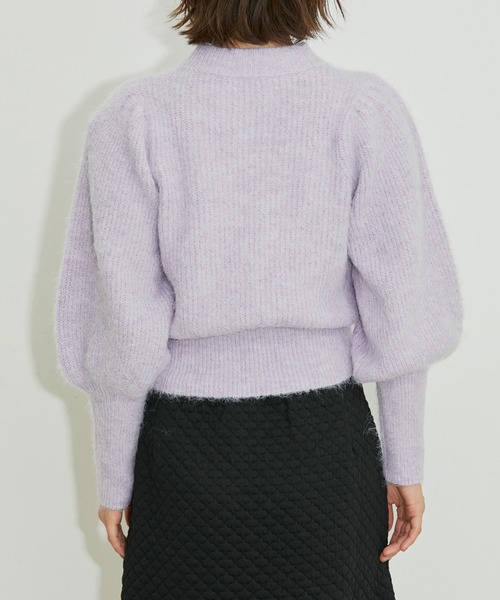 vis-`a-vis（ビサビ）の「【WEB限定】ふわふわボリューム袖クルーネックニットプルオーバー（ニット/セーター・レディース・ブラック/ホワイト/ラベンダー/ピンク・FREE）」の17枚目の写真