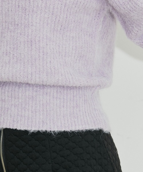 vis-`a-vis（ビサビ）の「【WEB限定】ふわふわボリューム袖クルーネックニットプルオーバー（ニット/セーター・レディース・ブラック/ホワイト/ラベンダー/ピンク・FREE）」の14枚目の写真