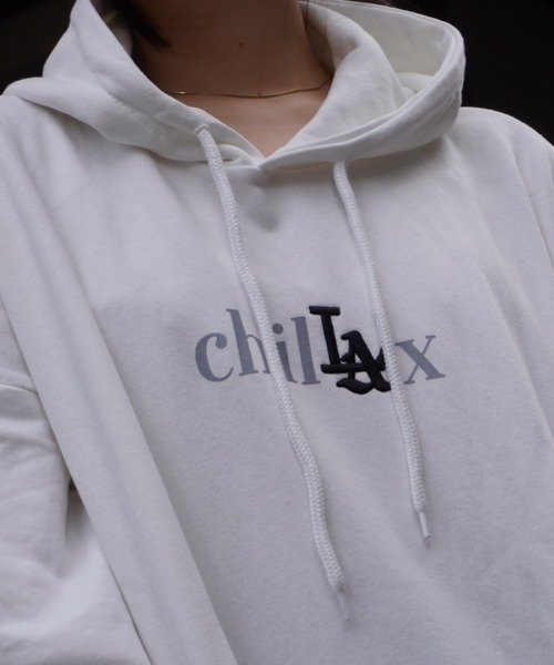 STAY GOLD(ステイゴールド)の「STAYGOLD chilax 刺繍 パーカー / オーバーサイズ プルパーカー ビッグパーカー(パーカー・メンズ・ホワイト/グレー/ブルー/イエロー・FREE)」の6枚目の写真