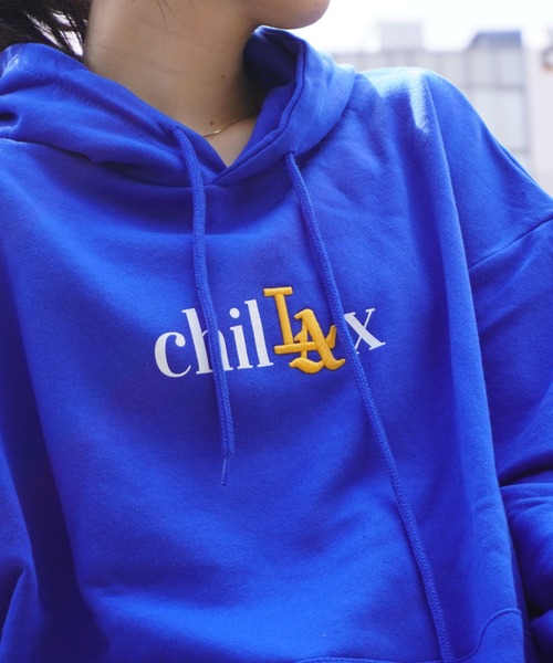 STAY GOLD(ステイゴールド)の「STAYGOLD chilax 刺繍 パーカー / オーバーサイズ プルパーカー ビッグパーカー(パーカー・メンズ・ホワイト/グレー/ブルー/イエロー・FREE)」の18枚目の写真
