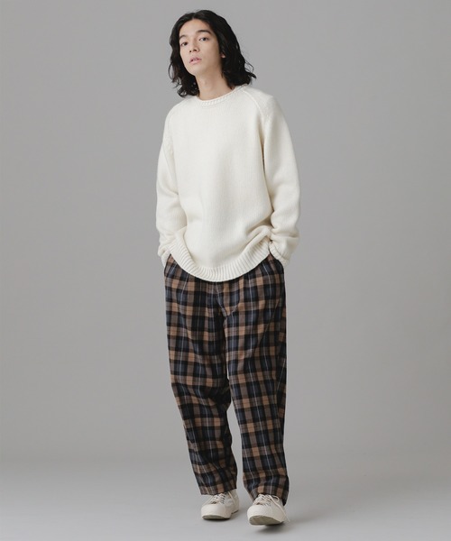 NANO universe（ナノユニバース）の「LB.03/アムンゼンチェックイージーパンツ（その他パンツ・メンズ・ブラック/ネイビー・S/M/L）」の15枚目の写真