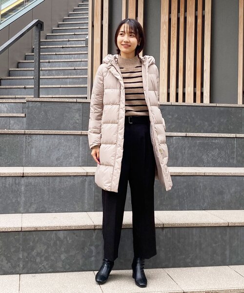 【ミュラーダウン】ボリュームカラーロングジャケット