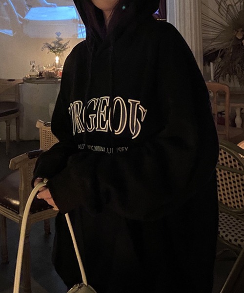VitaFelice（ヴィータフェリーチェ）の「オーバーサイズビッグスウェットパーカー（パーカー・レディース・ブラック/グレー・FREE）」の17枚目の写真