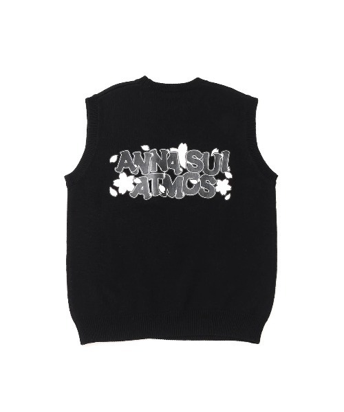 ANNA SUI(アナスイ)の「ANNA SUI × ATMOS ニットベスト(ベスト・レディース・サックスブルー/ホワイト・L/XL/M)」の3枚目の写真