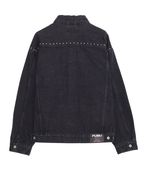 【激レア4XLUS輸入90s】FUBU ブブ スタッズ デニムジャケット