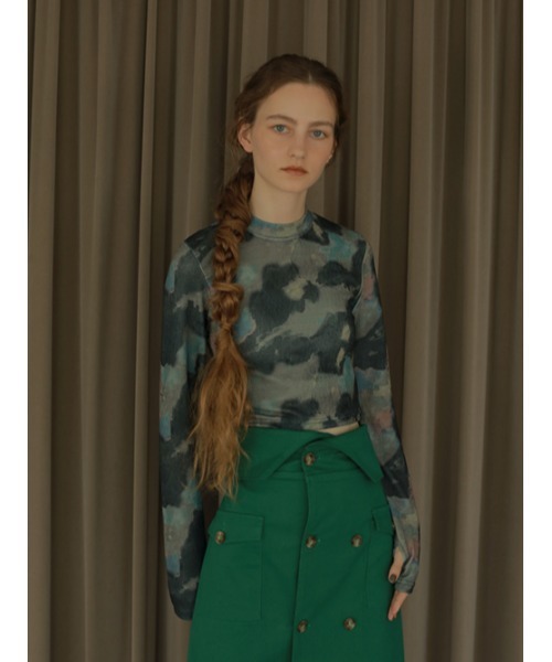 AMAIL（アマイル）の「Sky iland cloth（Tシャツ/カットソー・レディース・カーキ/ラベンダー・FREE）」の4枚目の写真