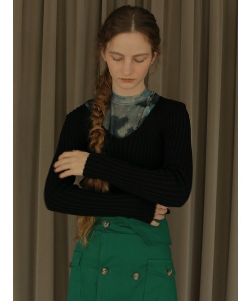 AMAIL（アマイル）の「Sky iland cloth（Tシャツ/カットソー・レディース・カーキ/ラベンダー・FREE）」の7枚目の写真