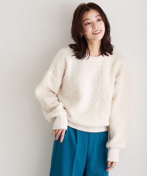 epine ♡ プードル　ニット クルーネックプードルニット（ニット/セーター）｜Pierrot