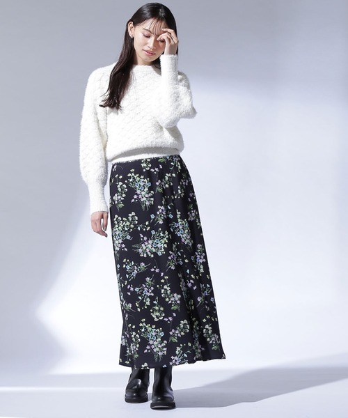 NATURAL BEAUTY BASIC（ナチュラルビューティーベーシック）の「フェザージャガードニット（ニット/セーター・レディース・ダークブルー/オフホワイト/ベージュ・FREE）」の22枚目の写真