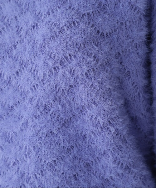 NATURAL BEAUTY BASIC（ナチュラルビューティーベーシック）の「フェザージャガードニット（ニット/セーター・レディース・ダークブルー/オフホワイト/ベージュ・FREE）」の18枚目の写真