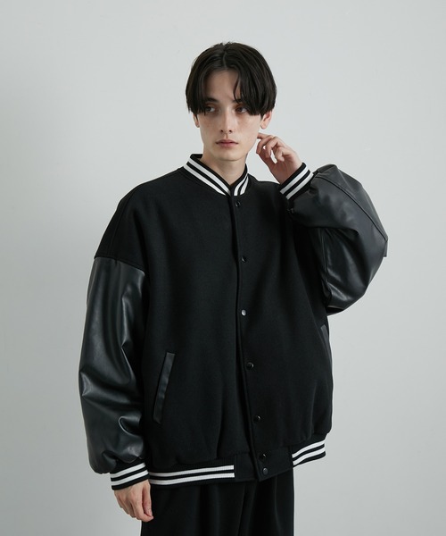 JUNRED(ジュンレッド)の「ウーリーニットバルーンスタジャン(スタジャン・メンズ・ダークグリーン/ブラック/ベージュ系その他2・S/M/L)」の5枚目の写真