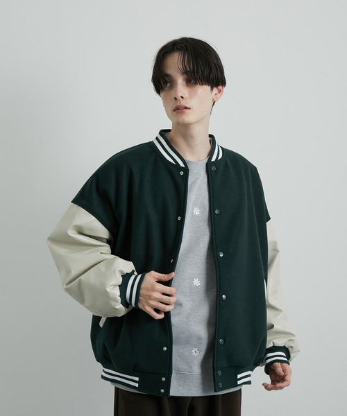 JUNRED(ジュンレッド)の「ウーリーニットバルーンスタジャン(スタジャン・メンズ・ダークグリーン/ブラック/ベージュ系その他2・S/M/L)」の10枚目の写真