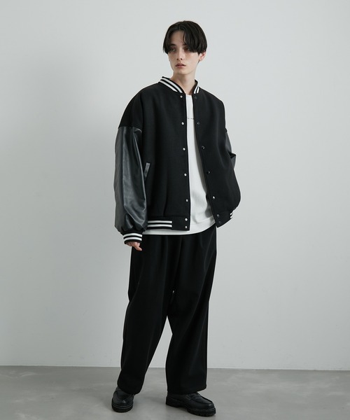 JUNRED(ジュンレッド)の「ウーリーニットバルーンスタジャン(スタジャン・メンズ・ダークグリーン/ブラック/ベージュ系その他2・S/M/L)」の11枚目の写真