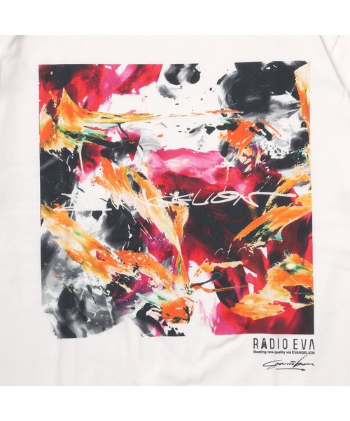 RADIO EVA（ラヂオエヴァ）の「RADIO EVA A067 EVANGELION Painting T-Shirt by Cigarette-burns（Tシャツ/カットソー・メンズ・グレー/ブラック/ホワイト/ネイビー/オリーブ・LARGE/X-LARGE/MEDIUM）」の12枚目の写真