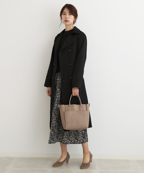 SHOO・LA・RUE（シューラルー）の「◆【2WAY】ダブルポケットスクエアトート（トートバッグ・レディース・ブラック/グレー/サンドベージュ・00）」の22枚目の写真